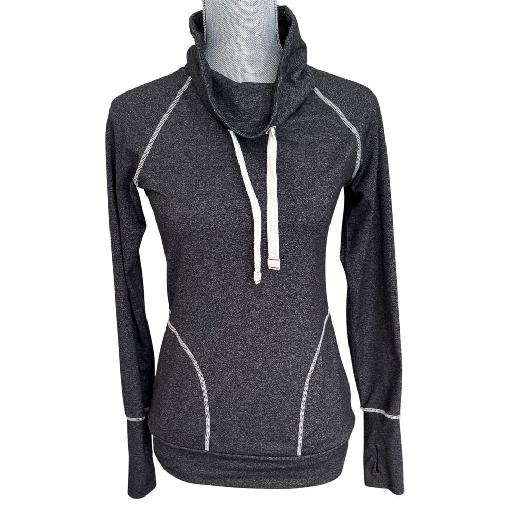 Roots Activewear Canada Cowl Neck Pockets Pullover Gray Women's Size XS